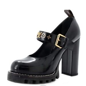 Louis Vuitton Star Trail Pump size 37.5 Authentic Leather Mary Jane’s 7 US